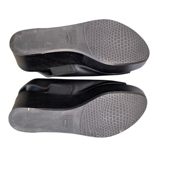 Stuart Weitzman black sling back wedge sandals size 5.5 - Picture 7 of 7